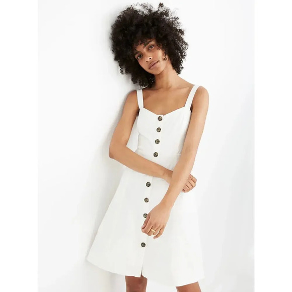 Madewell Button-Front Tank Pocket Dress sz 6 - Picture 1 of 5